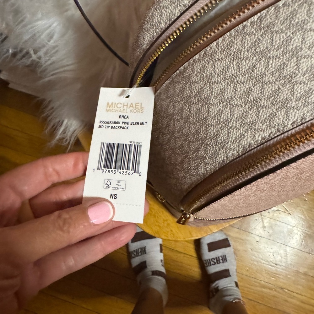 NWT Michael Kors Pink Backpack - Picture 5 of 12